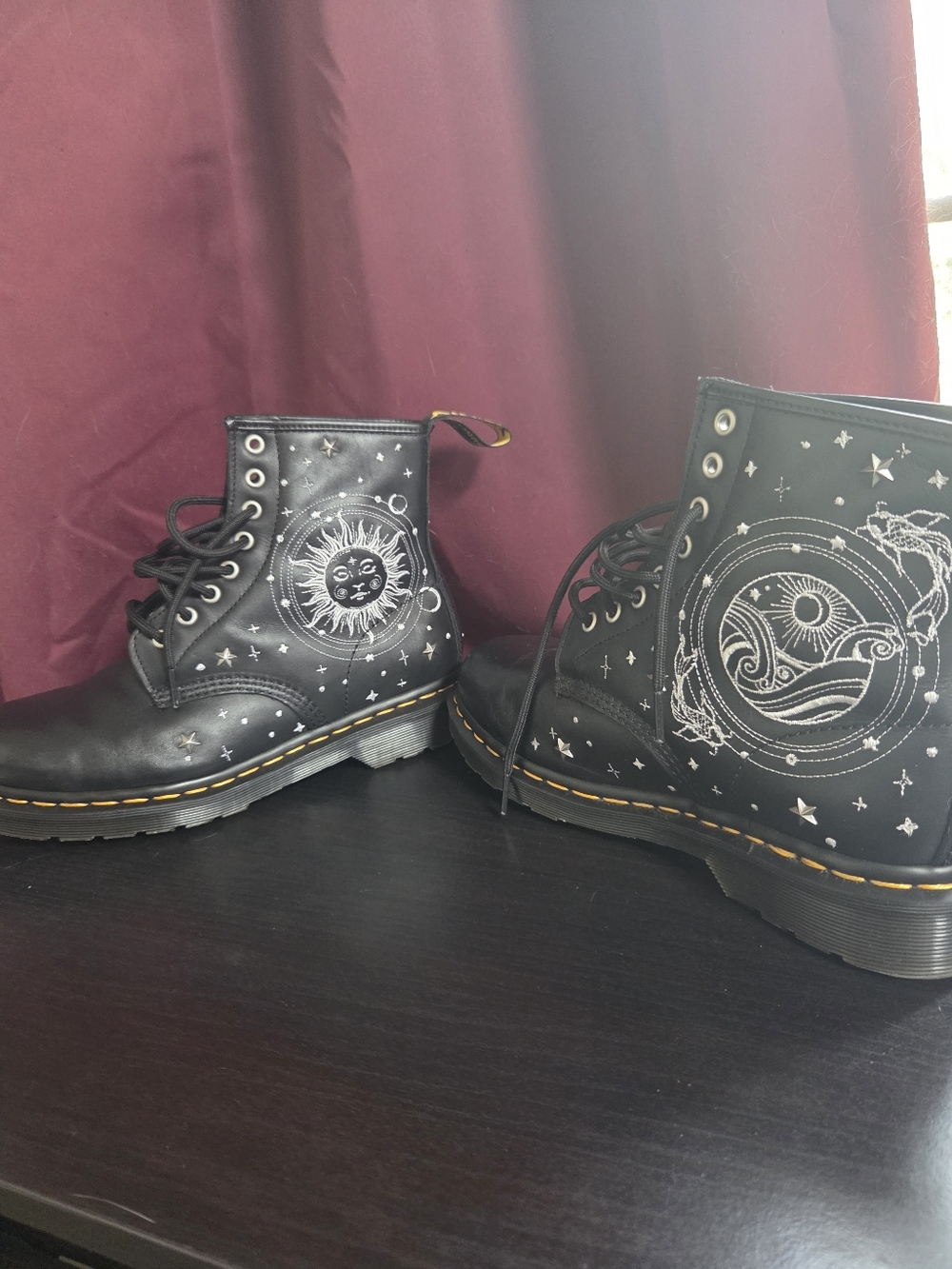 Cosmic Embroidered Sun Moon 1460 Doc Dr. Martens